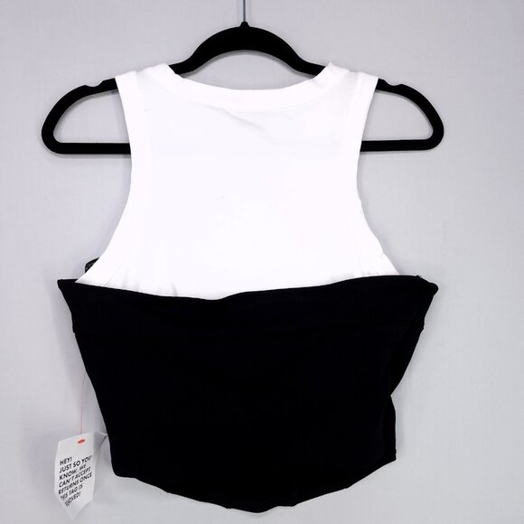 ASOS Design Tank Top Size 8 Contrast Corset Overlay Detail Racer Back - Picture 2 of 10